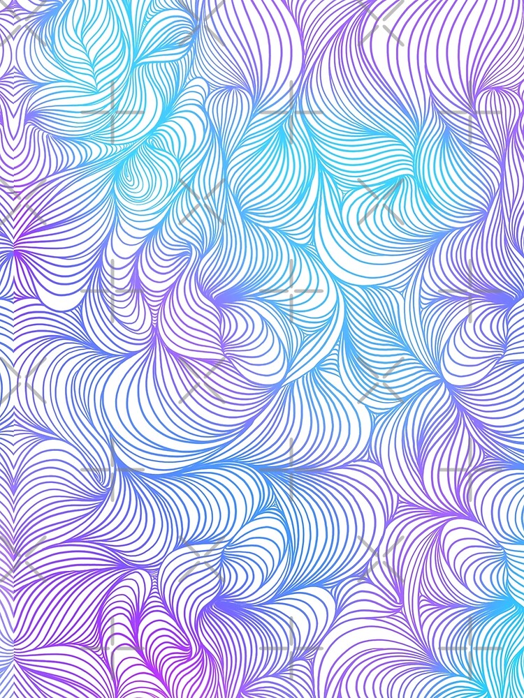 Blue And Purple Swirls Scarf By Nykiway Redbubble