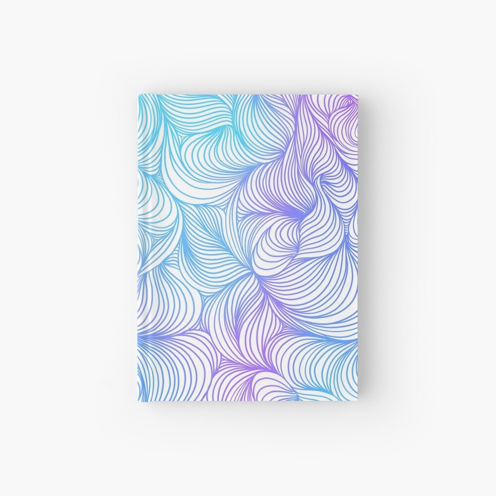 Blue and Purple Swirls Hardcover Journal