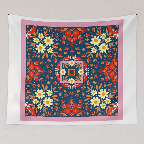Item preview, Fox Flowers Bandana Design designed and sold by RDevane.