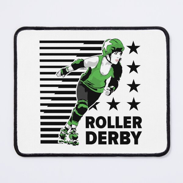 Item preview, Roller Derby Girl - Speed Lines - Black/Green - Roller Derby designed and sold by Design Raptor.