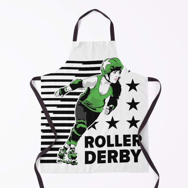 Item preview, Roller Derby Girl - Speed Lines - Black/Green - Roller Derby designed and sold by Design Raptor.