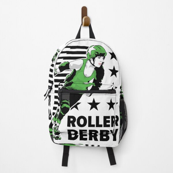 Item preview, Roller Derby Girl - Speed Lines - Black/Green - Roller Derby designed and sold by Design Raptor.