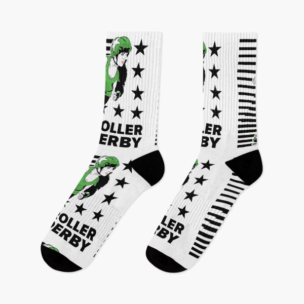 Item preview, Roller Derby Girl - Speed Lines - Black/Green - Roller Derby designed and sold by Design Raptor.
