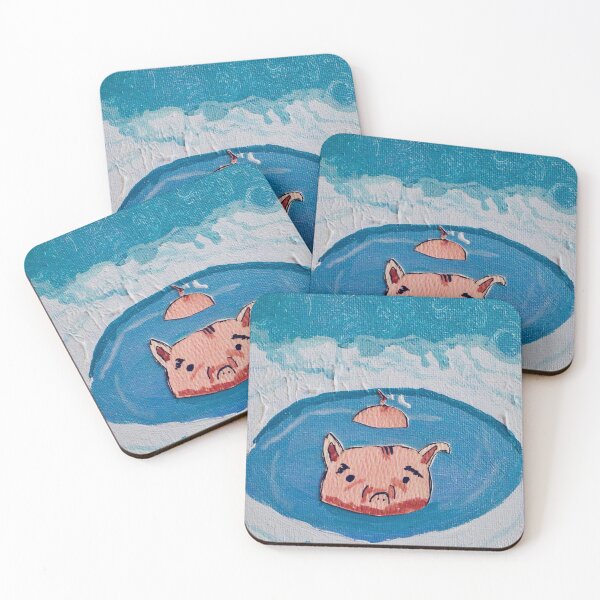 Item preview, Portly Pink Polar Pig Print - Art designed and sold by jolabrese.