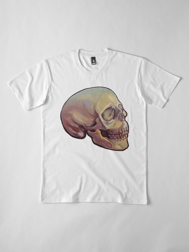 Alternate view of Human Skull Gouache Study Premium T-Shirt