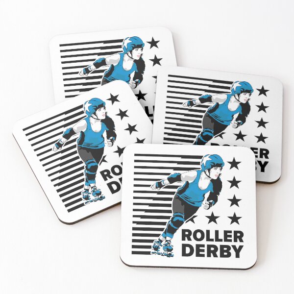 Item preview, Roller Derby Girl - Speed Lines - Black/Blue - Roller Derby designed and sold by Design Raptor.