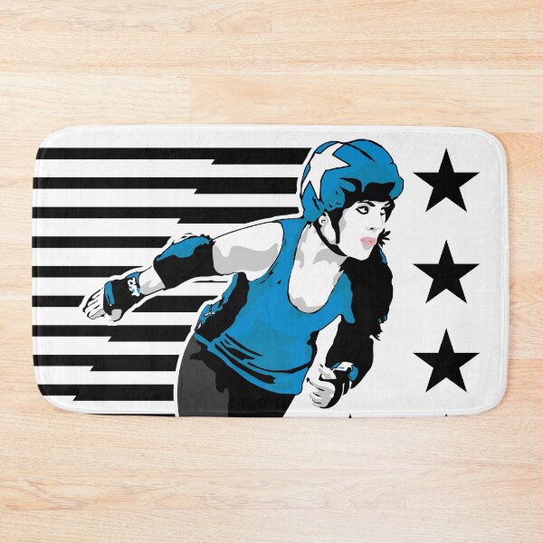 Item preview, Roller Derby Girl - Speed Lines - Black/Blue - Roller Derby designed and sold by Design Raptor.