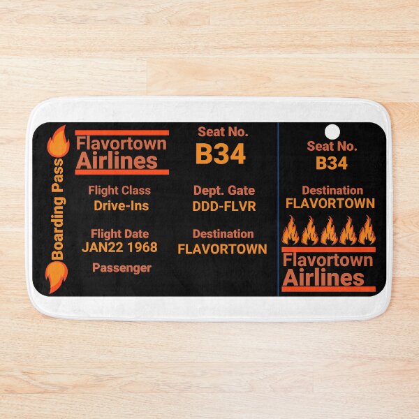 Item preview, Flavortown Airline Boarding Ticket designed and sold by Pink Ribbon.