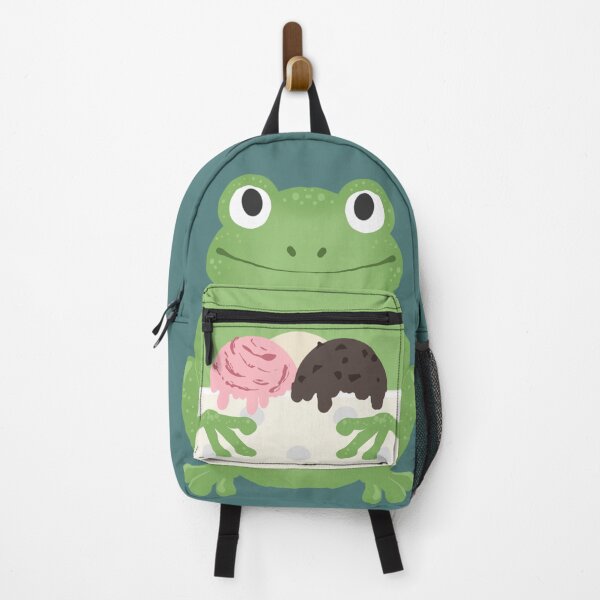 Item preview, Cute Ice Cream Frog Backpack designed and sold by Cauliflander.