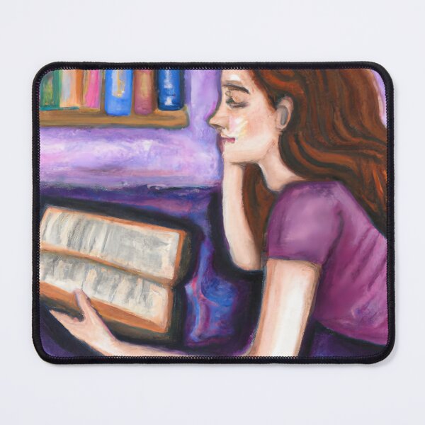 Item preview, Girl Reading on Purple Rug designed and sold by priddypaintings.