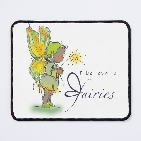 Item preview, Cathy Cheyne - 'I believe in fairies' sketch little green fairy designed and sold by CathyCheyne.