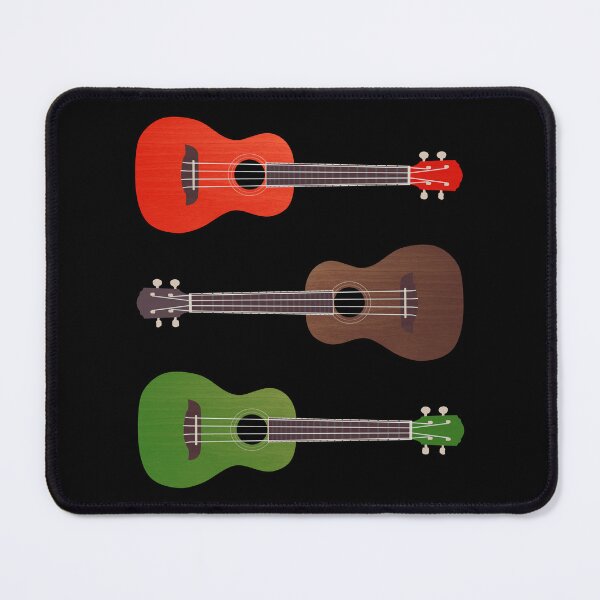 Item preview, Colourful Ukelele Collection - Red, green and brown wood grained designed and sold by Grepthor.