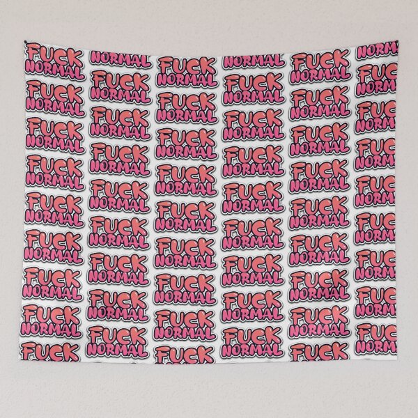 Item preview, Colorful, pink, orange, fuck normal, text, sticker, shiny designed and sold by DarkDesign69.