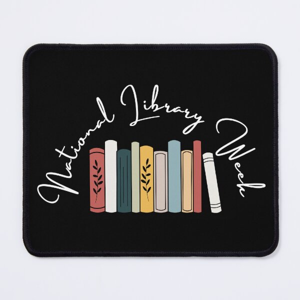 Item preview, happy national library week, cute , black and white illustration. designed and sold by Coolclassy.
