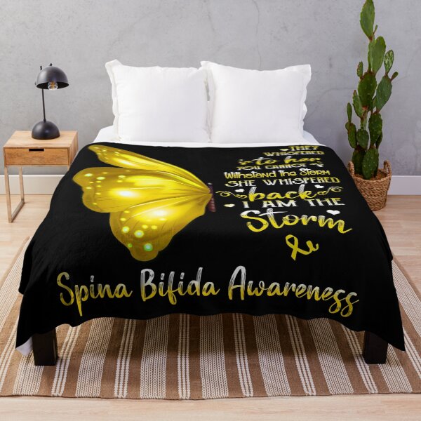 Item preview, She Whispered Back I Am The Storm Spina Bifida Awareness Butterfly designed and sold by frechettee.