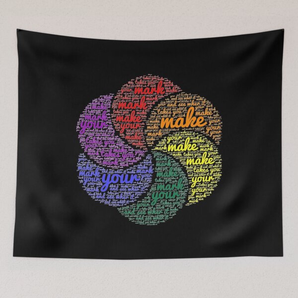 Item preview, Rainbow Retro International Dot Day Make Your Mark, Rainbow Dot Day Quote designed and sold by ghostsanda.