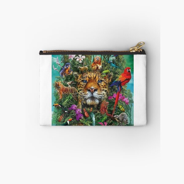 Item preview, Leopard With Wild Animals And Birds designed and sold by Rowena Jones.