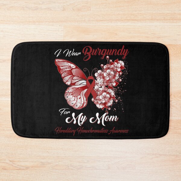 Item preview, I Wear Burgundy For My Mom Hereditary Hemochromatosis Awareness Butterfly Ribbon Gifts designed and sold by Adropine.
