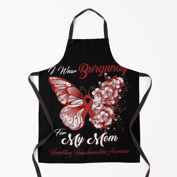 Item preview, I Wear Burgundy For My Mom Hereditary Hemochromatosis Awareness Butterfly Ribbon Gifts designed and sold by Adropine.