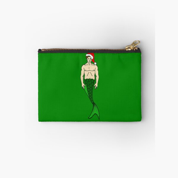 Item preview, santa brunette merman ugly christmas mermaid designed and sold by Gossip Rag.