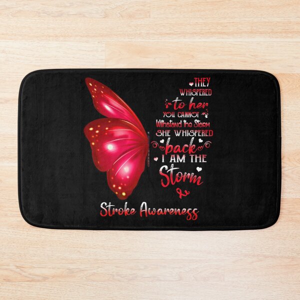 Item preview, She Whispered Back I Am The Storm Stroke Awareness Butterfly designed and sold by frechettee.