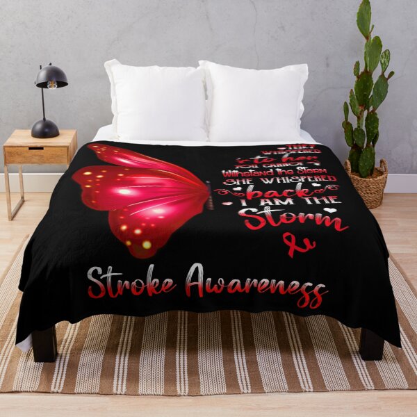 Item preview, She Whispered Back I Am The Storm Stroke Awareness Butterfly designed and sold by frechettee.