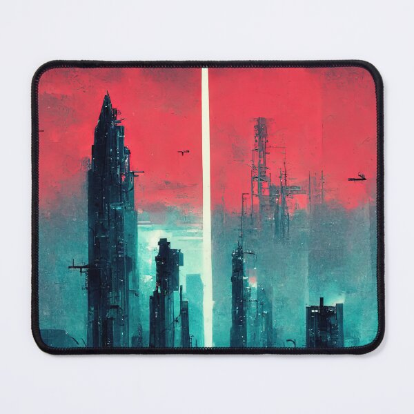 Item preview, Sci Fi Wall Art Poster - Dystopian Neon Future City designed and sold by KaladynDesigns.