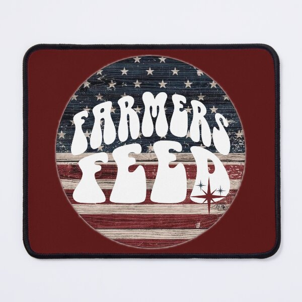Item preview, Farmers Feed With American Flag Background and Retro Font designed and sold by handsoftime2020.