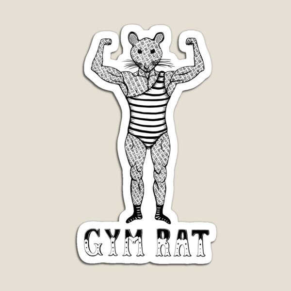 Strongman Bodybuilder Gym Rat - Line Drawing - Gym Rat - T-Shirt