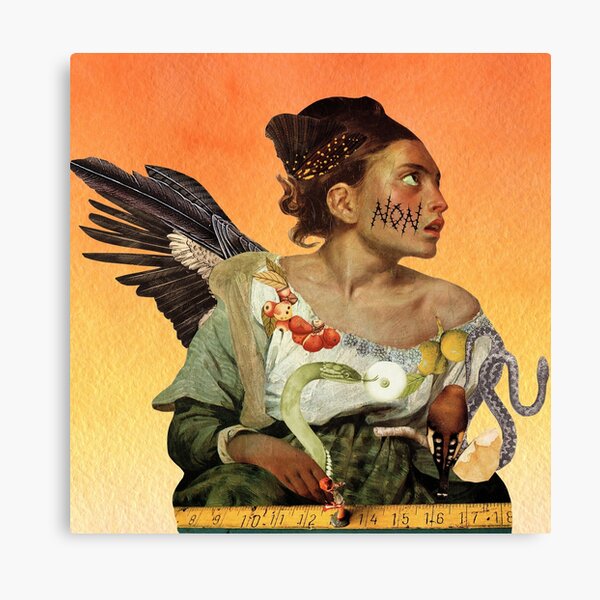 the young orphan in the cemetery Canvas Print