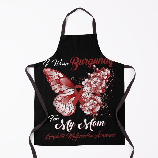 Item preview, I Wear Burgundy For My Mom Lymphatic Malformation Awareness Butterfly Ribbon Gifts designed and sold by Adropine.