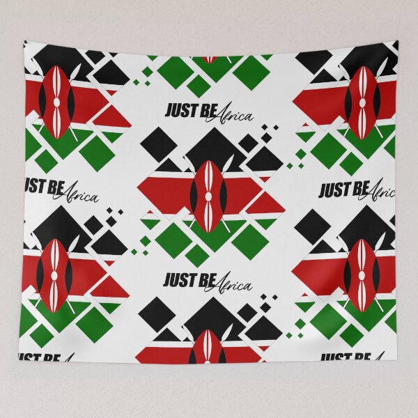 Item preview, Kenya Cubed Flat - w/ text designed and sold by JustBeAfrica.