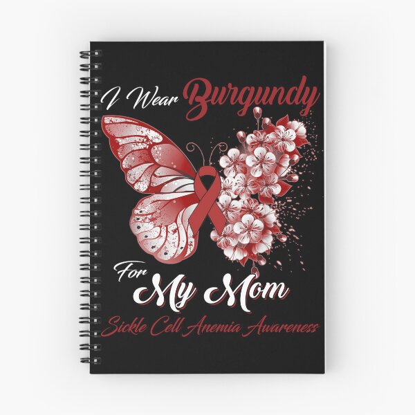 Item preview, I Wear Burgundy For My Mom Sickle Cell Anemia Awareness Butterfly Ribbon Gifts designed and sold by Adropine.