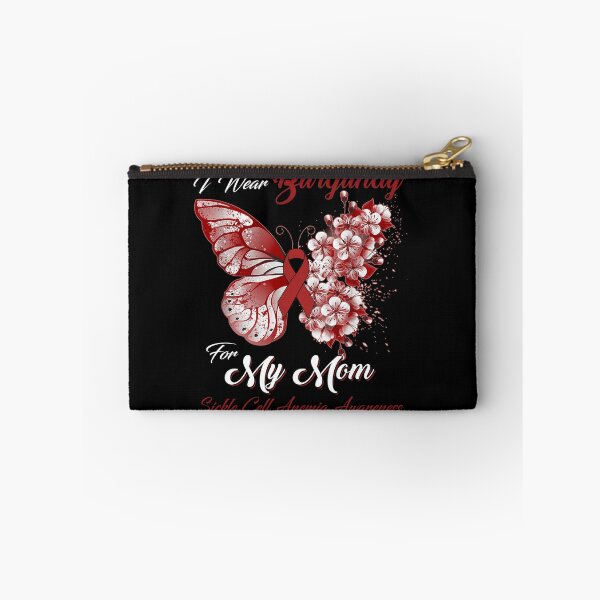 Item preview, I Wear Burgundy For My Mom Sickle Cell Anemia Awareness Butterfly Ribbon Gifts designed and sold by Adropine.