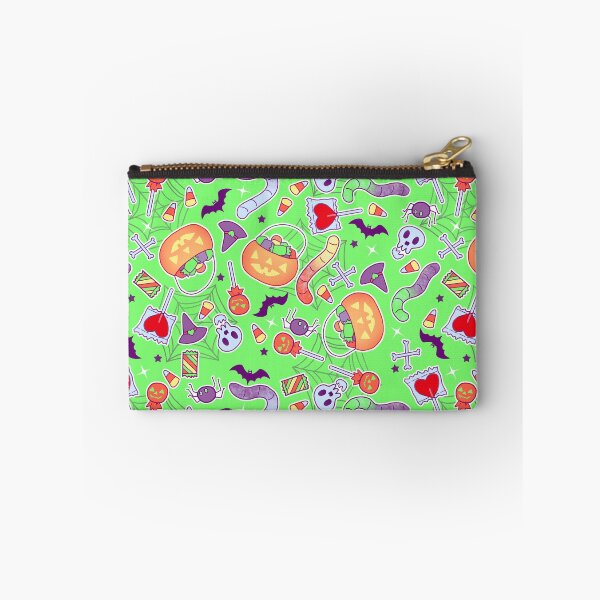 Item preview, Halloween Candy on Bright Acid Green designed and sold by Cass Noel Studio.