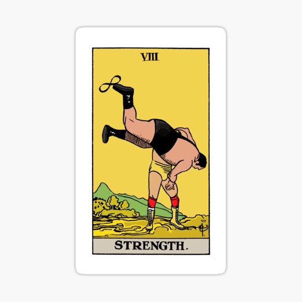 "Wrestling Tarot Card" Sticker for Sale by rhsillustrator Redbubble