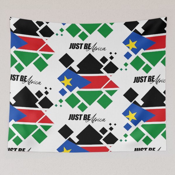 Item preview, South Sudan Cubed Flat - w/ text designed and sold by JustBeAfrica.