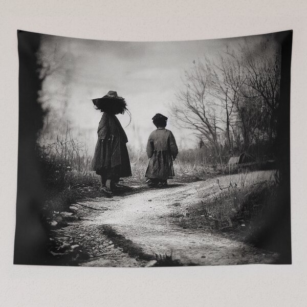Item preview, Old creepy photo in the countryside A.I. generated designed and sold by JinxedMonster.