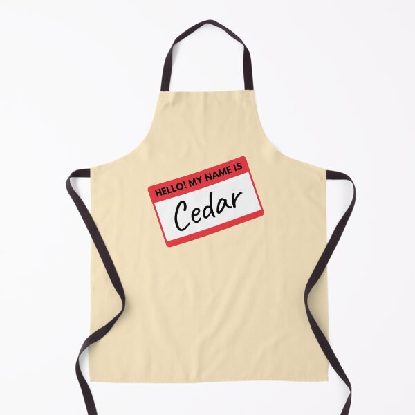 Aperçu de l'œuvre Hello My Name Is Cedar Nametag créée et vendue par EatSleep-Repeat.