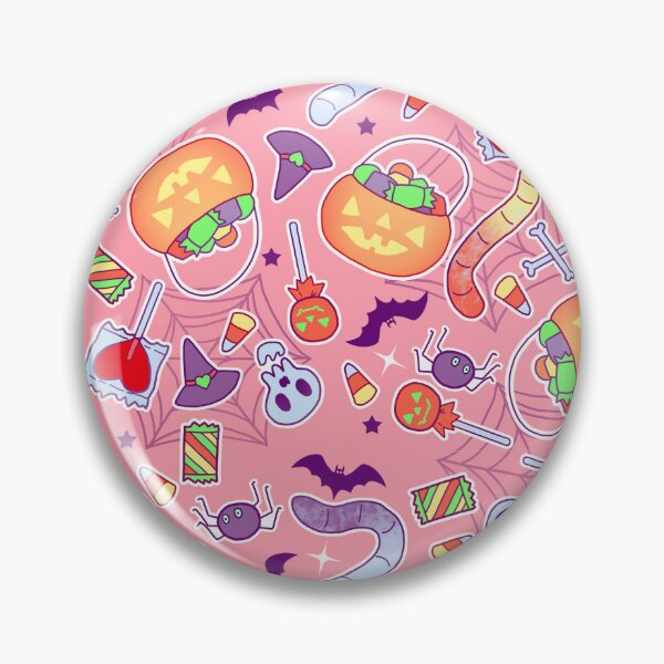 Item preview, Halloween Candy on pink designed and sold by Cass Noel Studio.