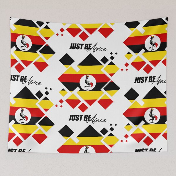 Item preview, Uganda Cubed Flat - w/ text designed and sold by JustBeAfrica.