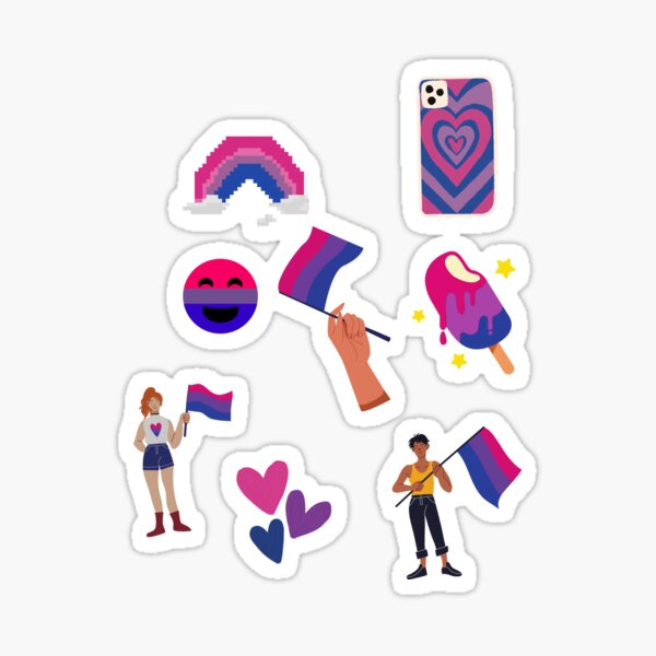 Lgbt Bisexual Pride Stickers Bundle Sticker For Sale By Mobyyshop