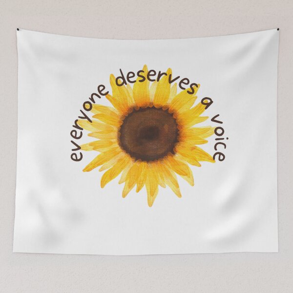 Aperçu de l'œuvre Tout le monde mérite une voix tournesol créée et vendue par ciarameadows.
