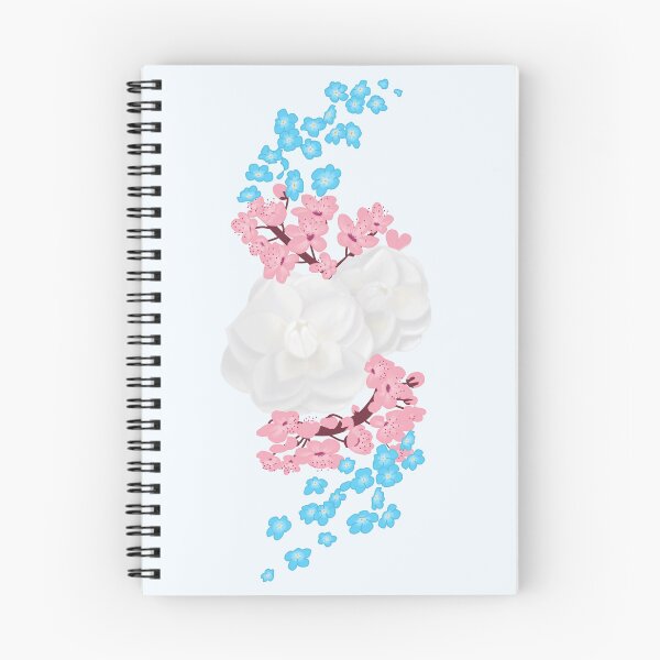 Item preview, subtle trans pride flowers designed and sold by LittleFinds.