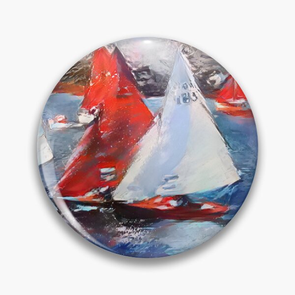 Item preview, AI Seabird Half Rater Sail Boats Racing at Trearddur Bay designed and sold by LymphomaLass.
