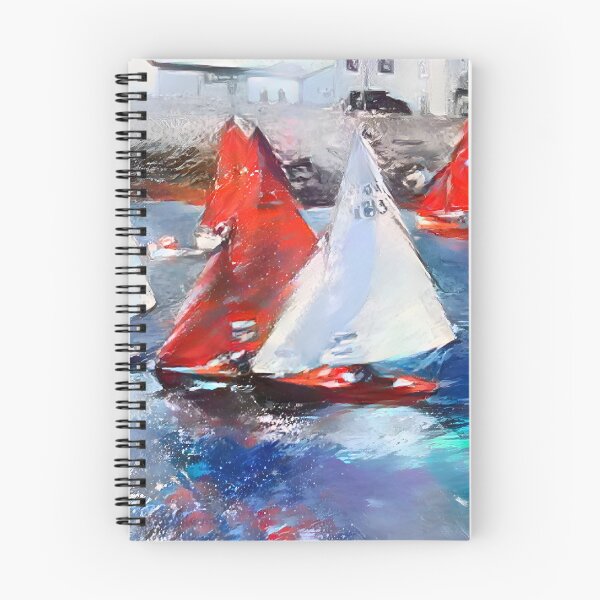 Item preview, AI Seabird Half Rater Sail Boats Racing at Trearddur Bay designed and sold by LymphomaLass.