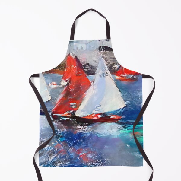 Item preview, AI Seabird Half Rater Sail Boats Racing at Trearddur Bay designed and sold by LymphomaLass.