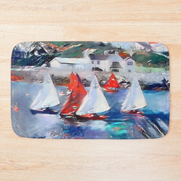 Item preview, AI Seabird Half Rater Sail Boats Racing at Trearddur Bay designed and sold by LymphomaLass.