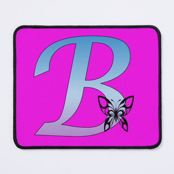 Item preview, Butterfly Silhouette on Monogram Letter B Gradient Blue Purple designed and sold by AliCatOriginals.