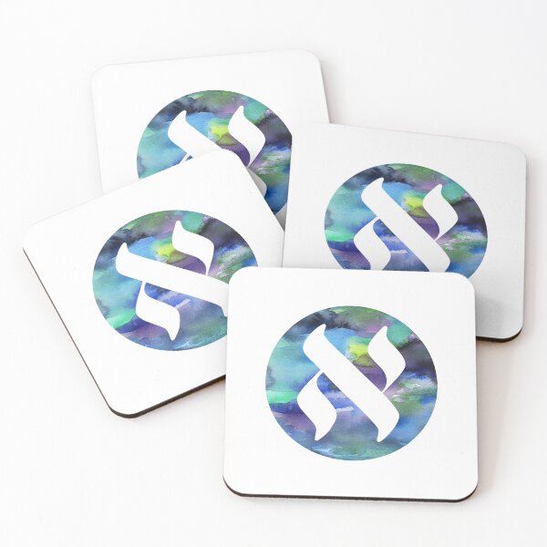 Item preview, White alef on colorful background - Jewish Language Project logo designed and sold by Jewish Language Project.